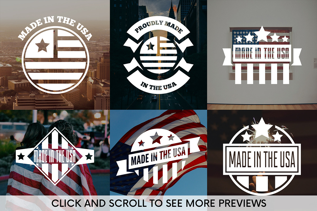 Made in the USA Logos and Badges, a Branding & Logo Template by Lustra Frisk (Photo 2 of 3)