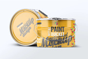 Metal Paint Bucket Mock-Up, a Product Mockup by DesignRushMarket (Thumbnail 6 of 8)