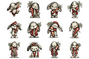Easter Bunny and Carrot Clipart, an Illustration by Designking (Thumbnail 3 of 5)