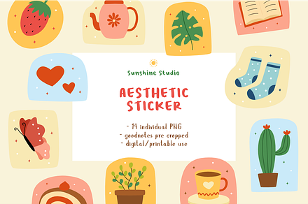 Aesthetic Sticker for Goodnotes| PNG