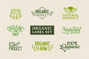 Set organic logo and label, a Branding & Logo Template by Uniyok (Thumbnail 1 of 2)