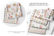 Llama Land Kids Pattern, a Pattern Graphic by PROTEA Watercolor Studio (Thumbnail 4 of 6)