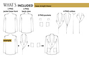 Blazer Constructor - Mix & Match set, an Object Graphic by designs.svkl (Thumbnail 7 of 11)
