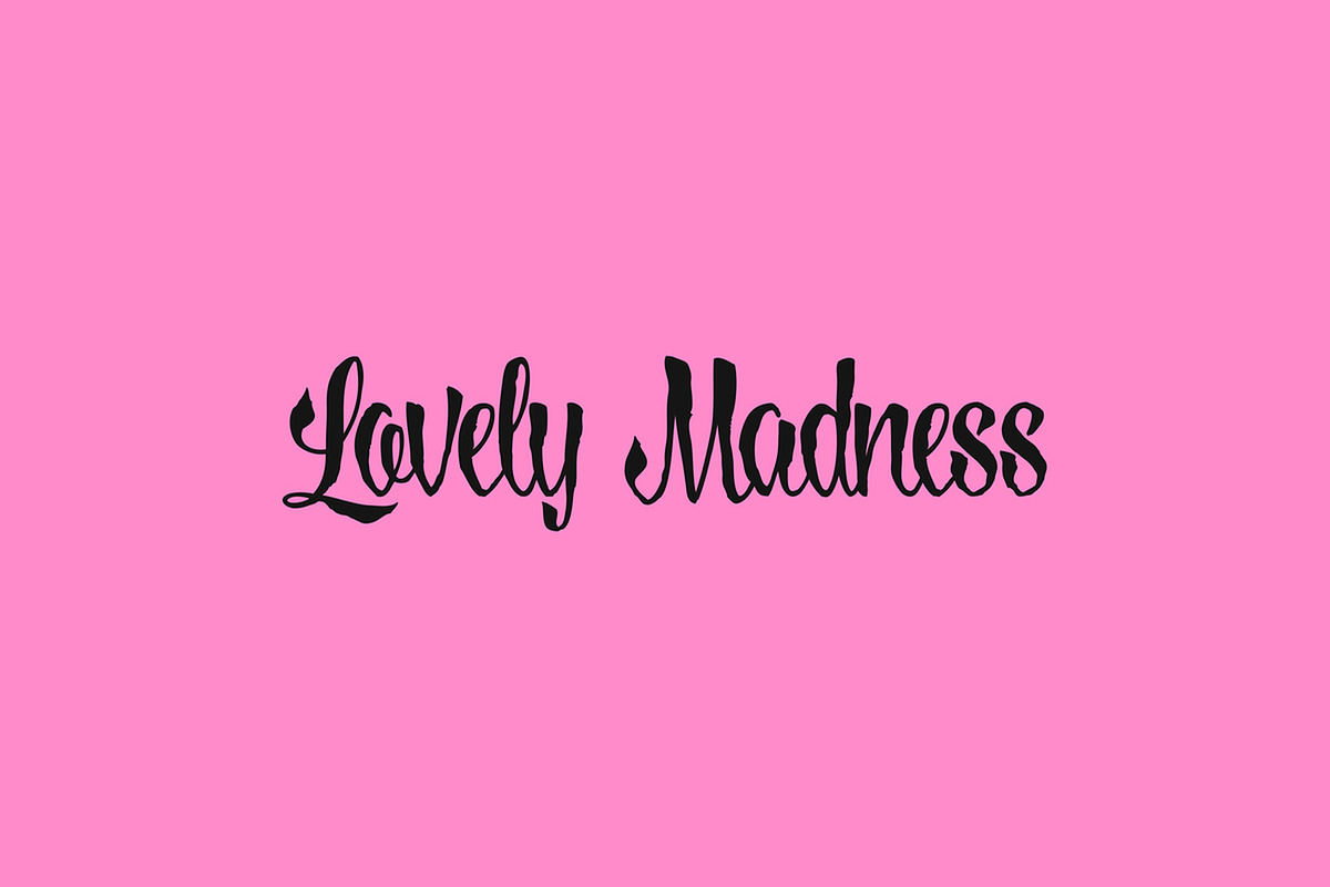 Lovely Madness, a Script Font by Mirco Zett (Photo 1 of 5)