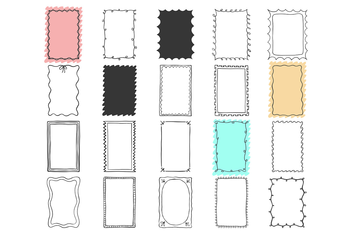 Hand Drawn Frame Vol 1, a Decorative Illustration by Tekuni (Photo 11 of 14)