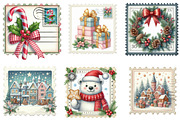 Christmas Holiday Postage Stamp, an Illustration by Designking (Thumbnail 5 of 5)