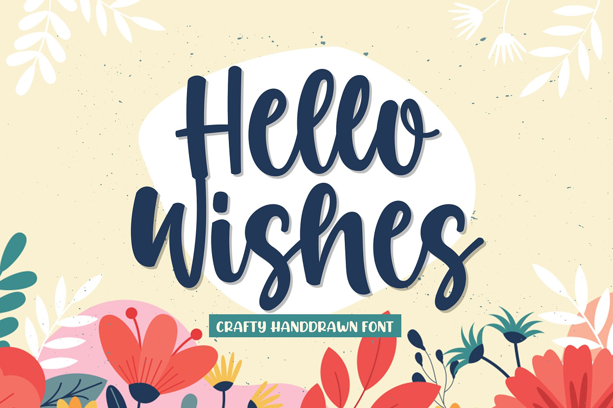 Hello Wishes a Crafty Font, a Font by Good Java Studio (Photo 1 of 8)