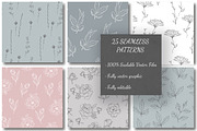 Wild flower patterns, a Pattern Graphic by CARROTDESIGN (Thumbnail 2 of 5)
