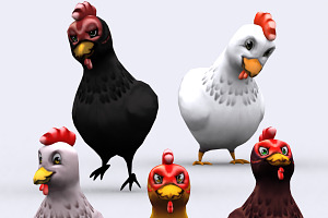 3DRT - Chibii Animals - Chicken