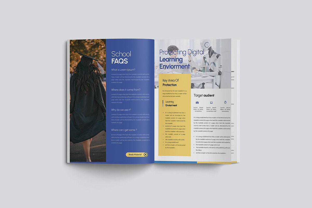 Project School Handbook Template, a Brochure Template by TMint Play (Photo 7 of 8)