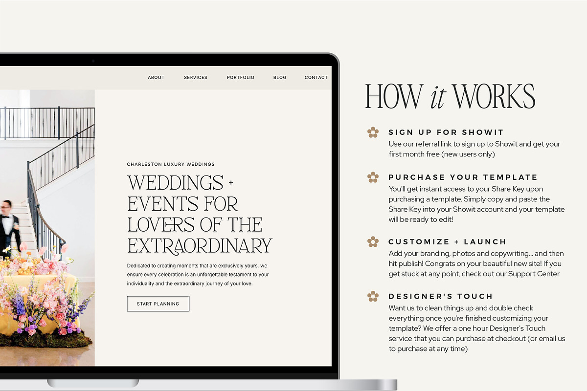 Showit Template for Wedding Planners, a Websites & App Template by Lennox Creative Co. (Photo 5 of 5)
