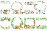 48 watercolor frames with animals., an Animal Illustration by TaPilipa (Thumbnail 5 of 6)