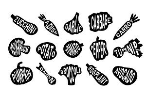 Fresh vegetables icons set. Design, a Food Illustration by GraphiShop