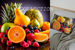 SET Fruit Composition Background, a Background Graphic by IrySha