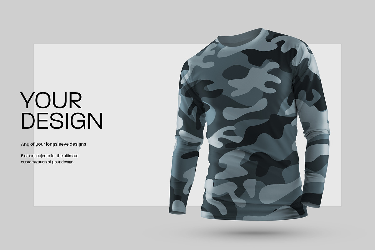 6 Men's Mockups Longsleeve T-Shirt, a Shirt Mockup by Grow Design Craft Studio (Photo 5 of 9)