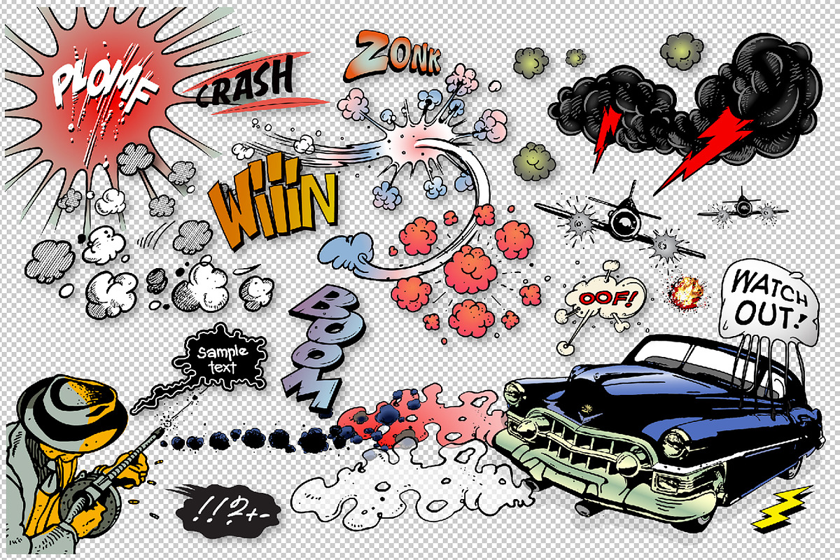 Comic Book Explosions Bundle, an Illustration by Vector Clash (Photo 5 of 10)