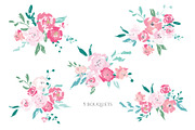 Pink Blush Flowers 'Dry Brush', a Decorative Illustration by GraphicsDish (Thumbnail 3 of 5)