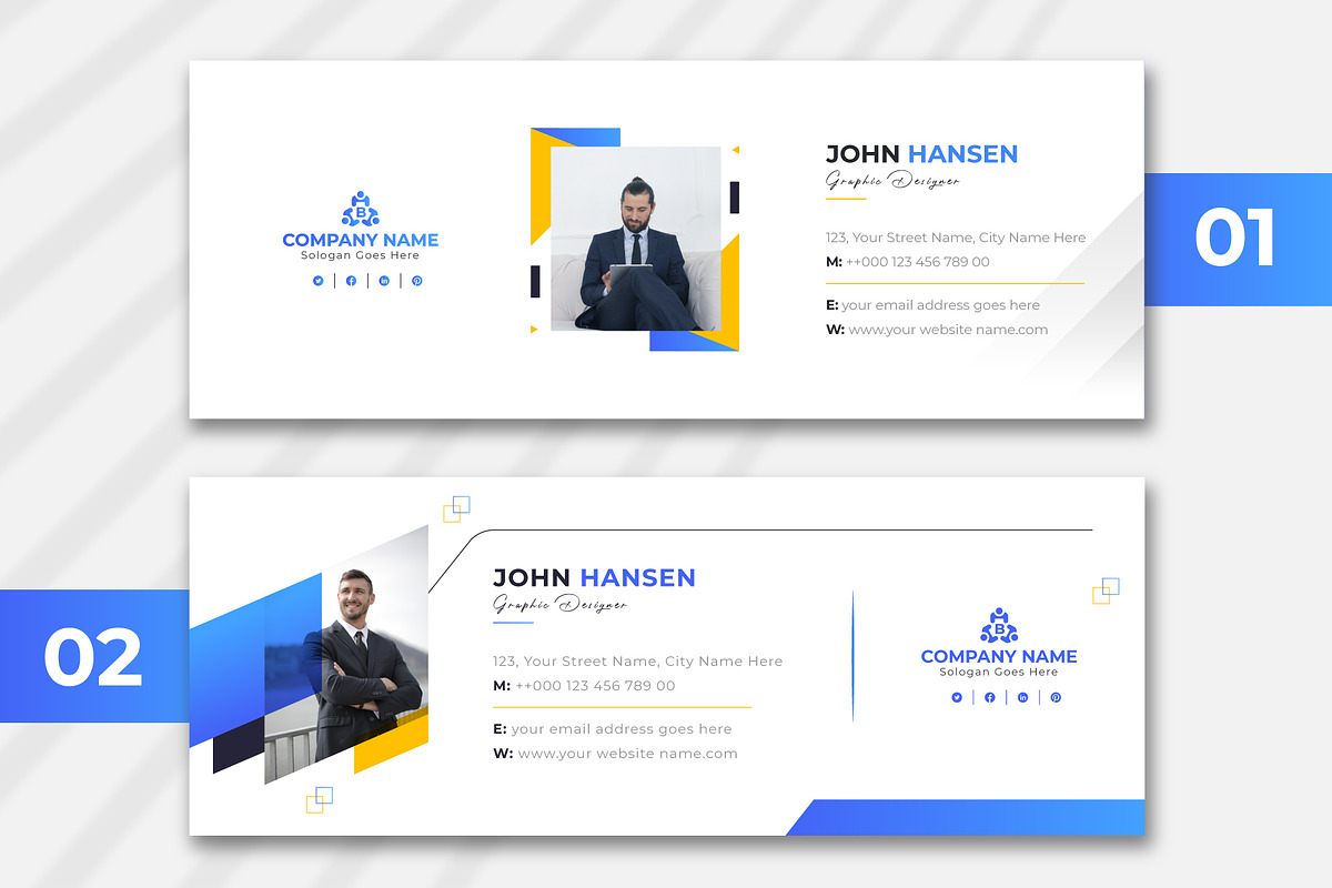 Email Signature Template, a Social Media Template by pixelcreatx (Photo 1 of 2)