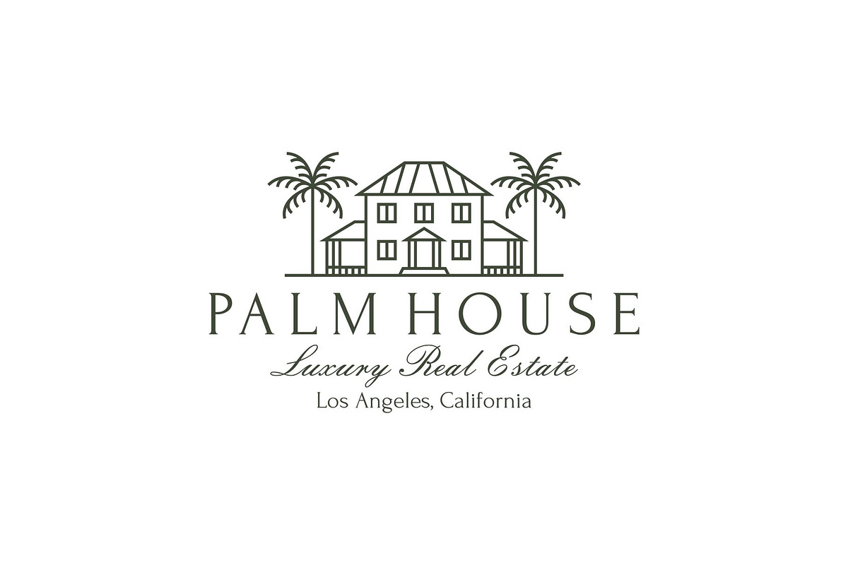 Luxury Vintage Palm Tree House Logo, a Branding & Logo Template by Buqancreative (Photo 1 of 2)