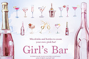 Hand Painted Girl's Bar Clipart, a Food Illustration by ArtCreationsDesign (Thumbnail 3 of 14)