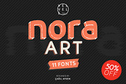 Nora Art, a Sans Serif Font by vve.design (Thumbnail 1 of 11)
