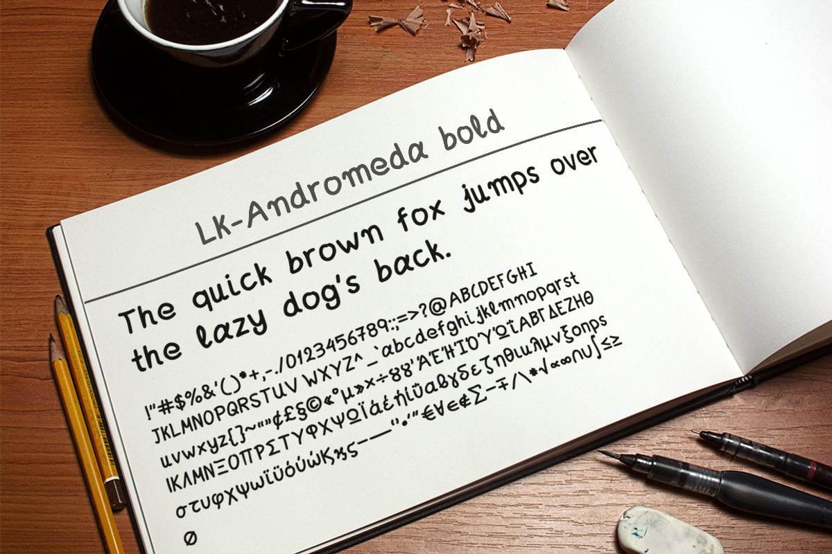 Andromeda Hand Drawn Font preview 3