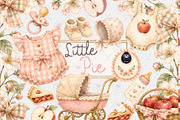 Little Pie Baby Autum Clipart, a Decorative Illustration by BigCakeBee (Thumbnail 1 of 4)