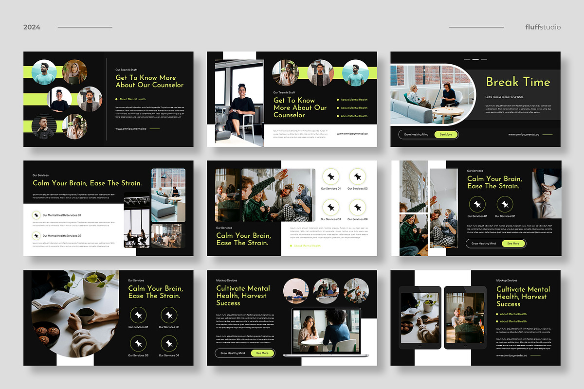 Mental Health Google Slides Template, a Presentation Template by fluffstudio (Photo 3 of 4)