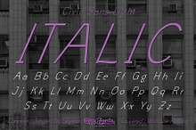 Civic Sans Light Italic