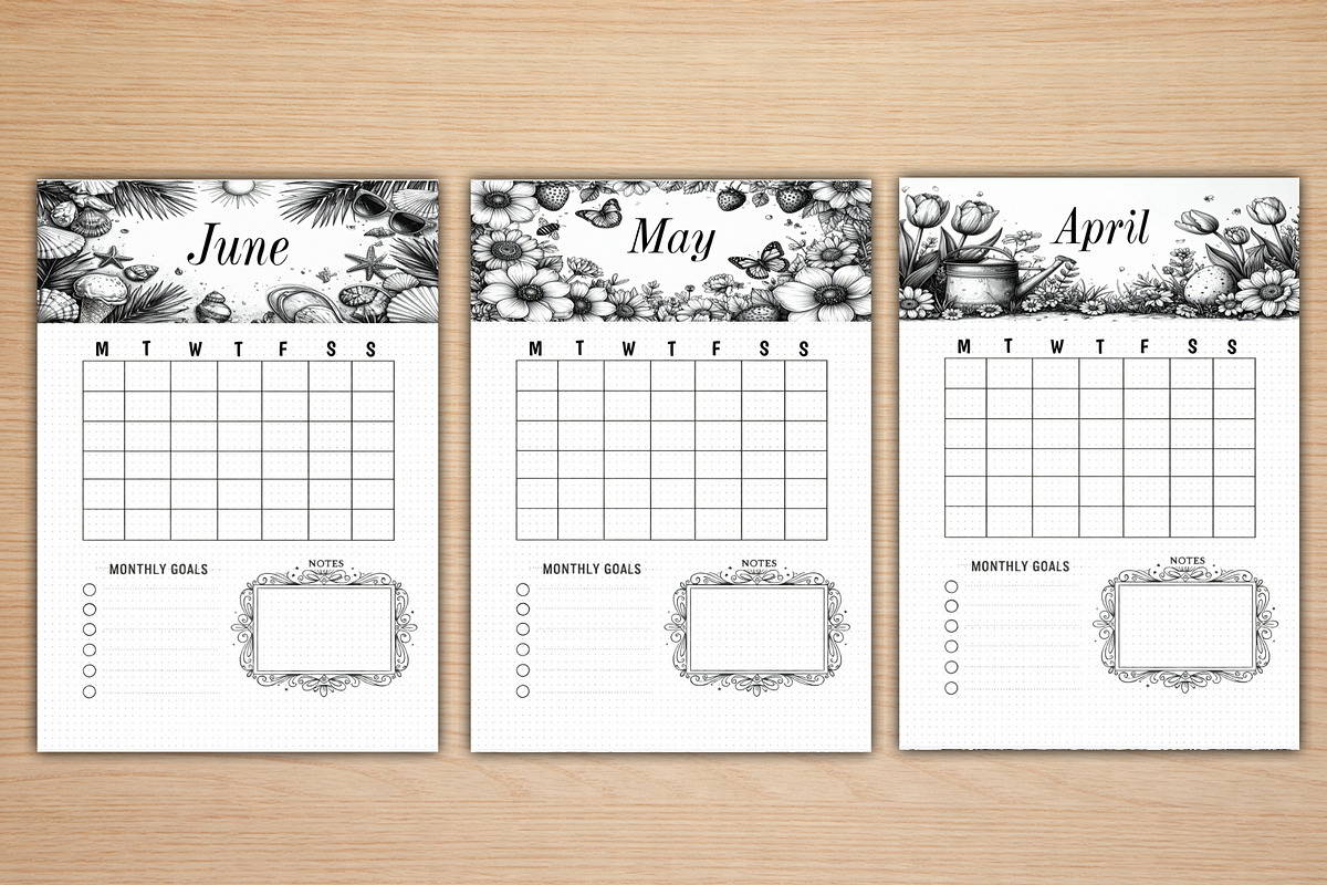 Printable Calendar A4, a Stationery Template by Print Haven (Photo 6 of 6)