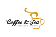 Coffee and tea logo design template, a Branding & Logo Template by Graphic Origin (Thumbnail 2 of 2)