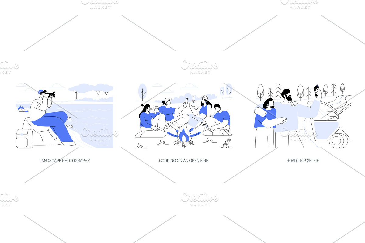 Holiday activities isolated cartoon, a Person Illustration by Visual Generation