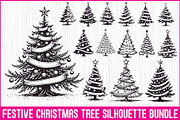 Festive Christmas Tree Silhouette Bu, an Illustration by Artivon (Thumbnail 1 of 21)