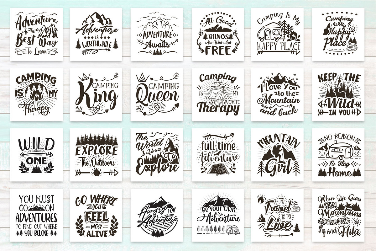 Outside Adventure Quotes and Graphic, an Illustration by beetlepixels (Photo 7 of 8)