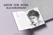 Procreate Drawing: Portrait Poses, a Shape Add-On by Design Resource Hub (Thumbnail 4 of 10)