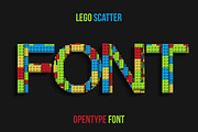 Lego Scatter Font, a Font by Handmadefont (Thumbnail 1 of 9)