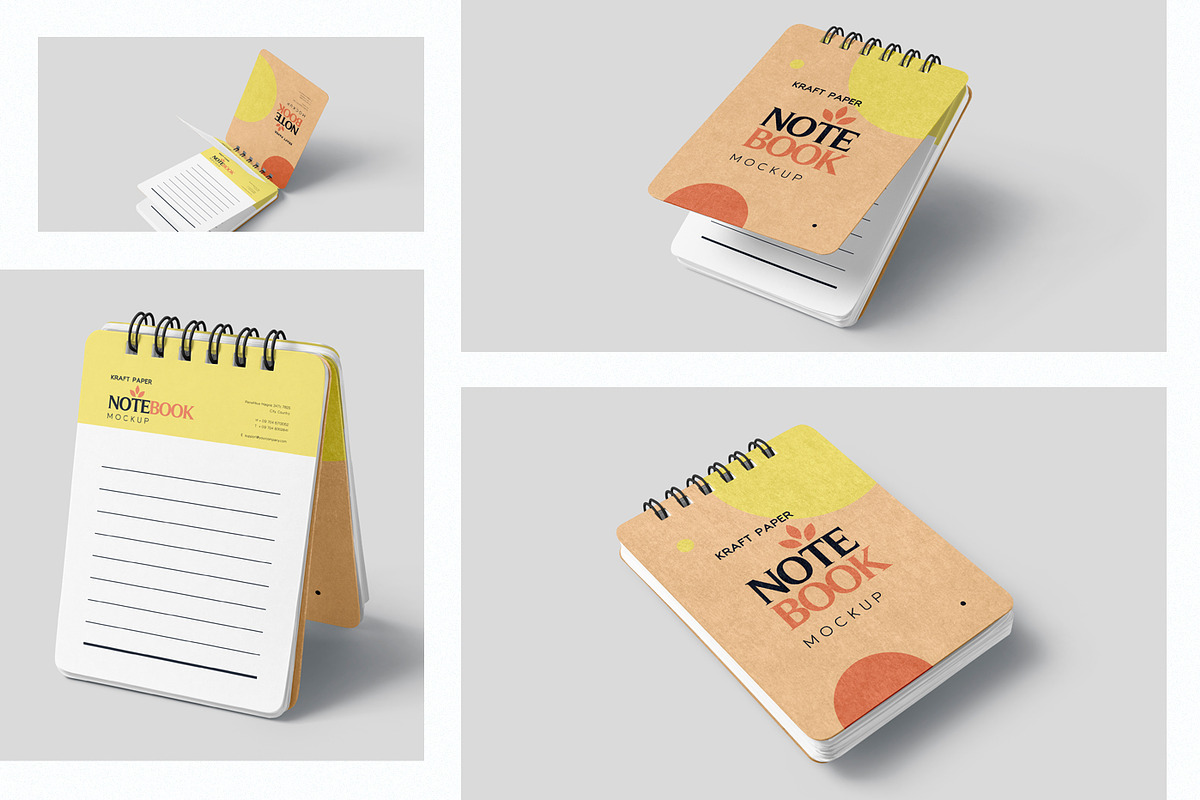Top Bound Kraft Notepad Mockups, a Product Mockup by GfxFoundry (Photo 2 of 6)
