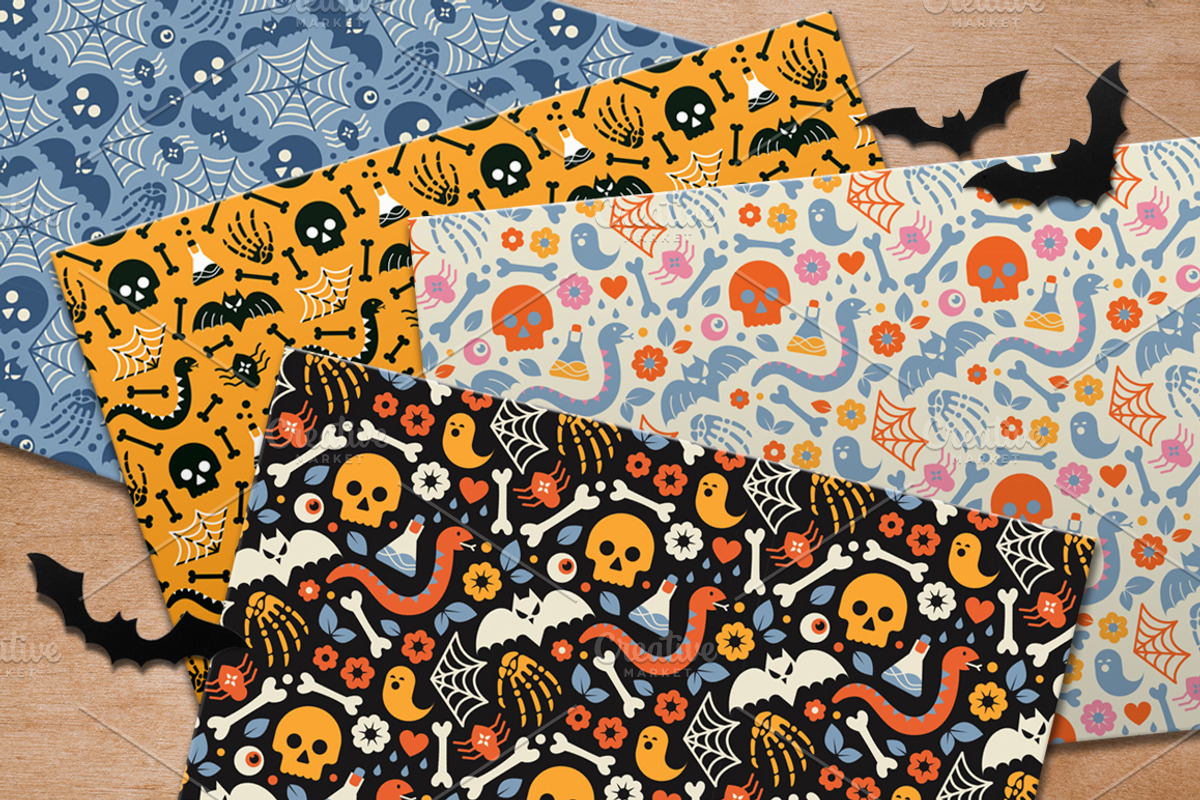 8 Halloween patterns, a Pattern Graphic by tetiana.svirska (Photo 2 of 4)