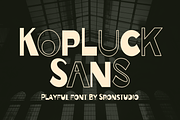 Kopluck Sans - Fun Display Font, a Sans Serif Font by Sronstudio (Thumbnail 1 of 13)