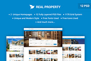 Real property PSD Template, a Websites & App Template by WebbyTemplates (Thumbnail 1 of 12)
