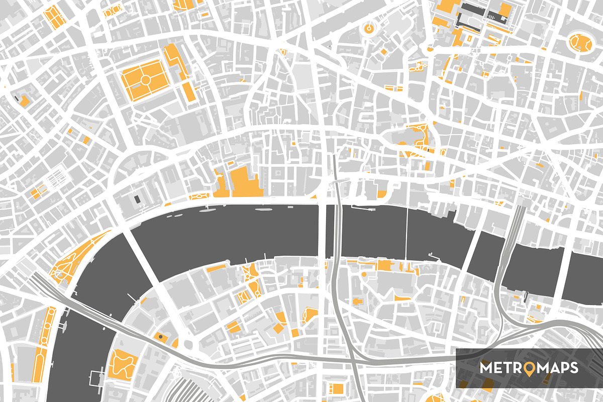 London Map – Yellow, an Illustration by MetroMaps (Photo 2 of 3)