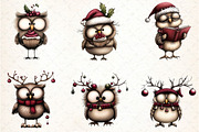 Whimsical Owl Clipart, an Illustration by DreamCafeArt (Thumbnail 3 of 7)