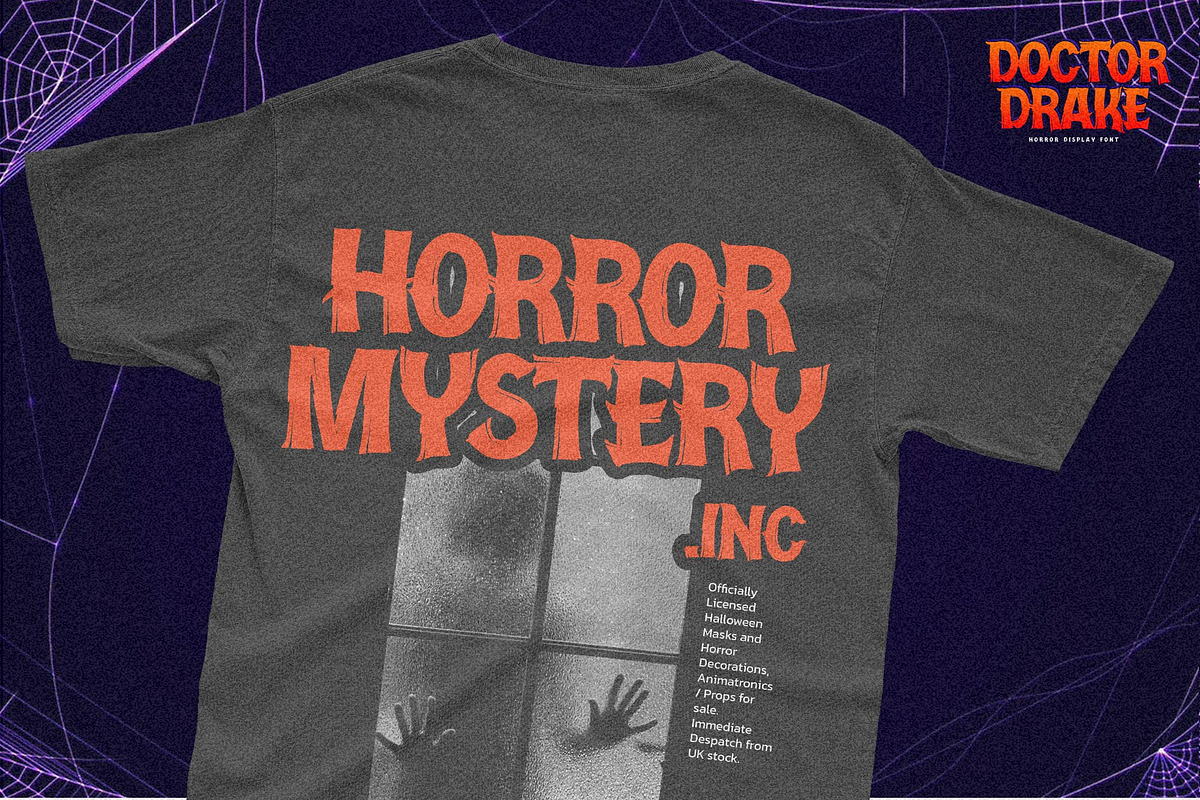 Doctor Drake - Horror Display Font, a Font by Gassstype (Photo 7 of 8)