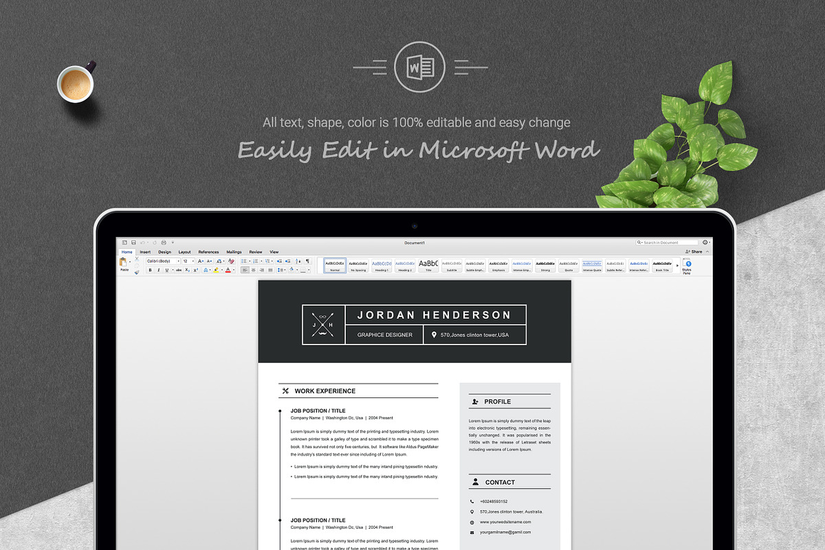 Resume / CV Template, a Resume Template by ResumeInventor (Photo 5 of 6)