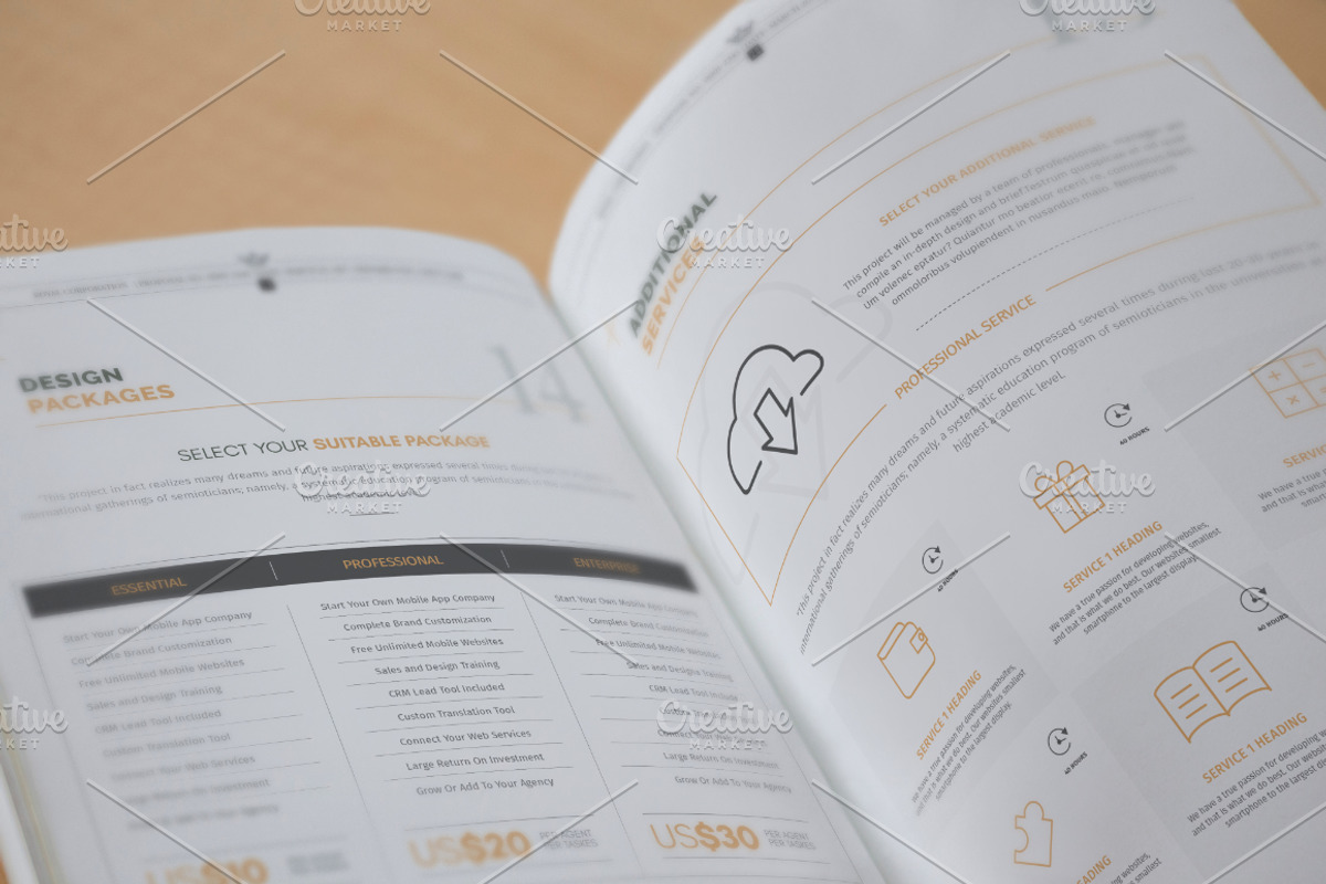31 Page Full Proposal A4 / US Letter, a Stationery Template by Mastergfx (Photo 16 of 28)