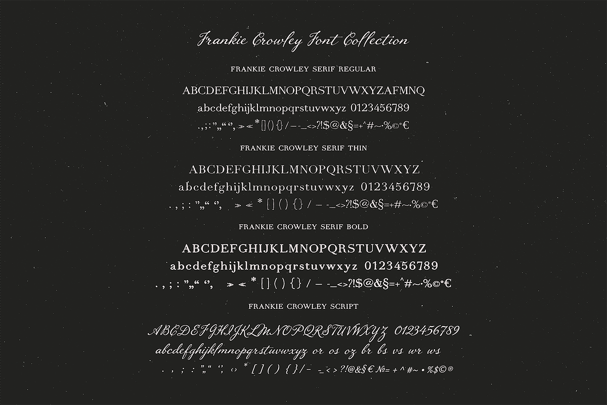 Frankie Crowley Font Collection, a Serif Font by elvinova (Photo 20 of 21)