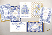 Christmas dreams. Blue & white, a Seasonal Illustration by olga.korneeva (Thumbnail 8 of 12)