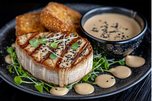 A generative AI image depicts a, a Food & Drink Photo by ZinetroN