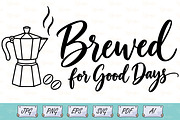 Brewed for Good Days Moka Pot Art, a Food Illustration by Ghagra (Thumbnail 1 of 7)