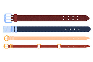 Assorted watch straps set isolated, an Object Illustration by seahorsevector